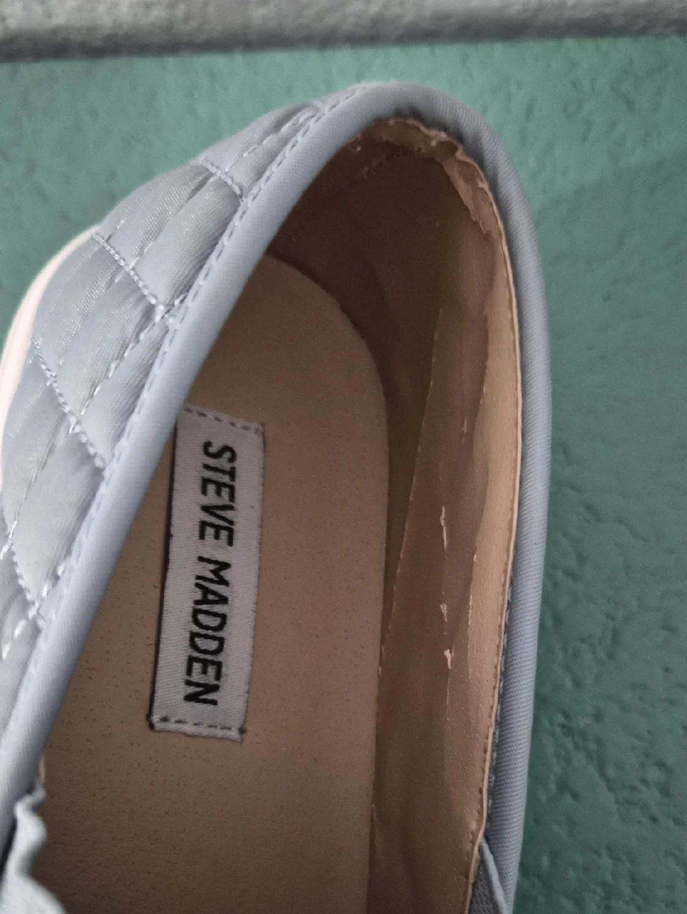 Steve Madden Ecentric-Q Quilted Slip On Sneakers 8.5M Slate Blue Preppy Sporty